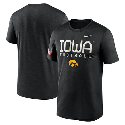 Men's Nike Black Iowa Hawkeyes 2024 Military Appreciation Legend Performance T-Shirt