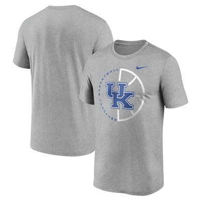 Men's Nike Heather Gray Kentucky Wildcats Legend Basketball Icon Performance T-Shirt