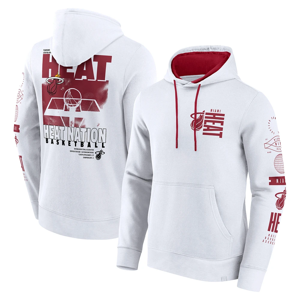 Men's Fanatics Miami Heat Game Time Crossover Pullover Hoodie