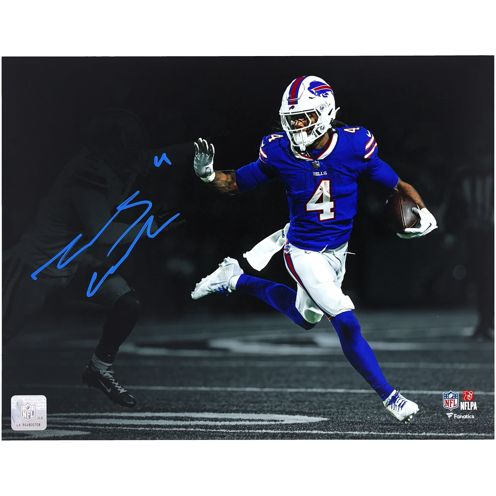 James Cook Buffalo Bills Autographed 11" x 14" Spotlight Photograph