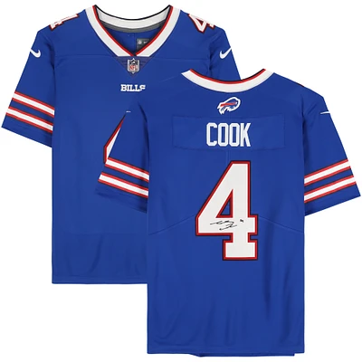 James Cook Buffalo Bills Autographed Nike Royal Limited Jersey