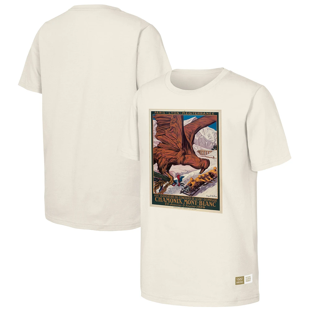 Men's Natural 1924 Chamonix Games Olympic Heritage T-Shirt