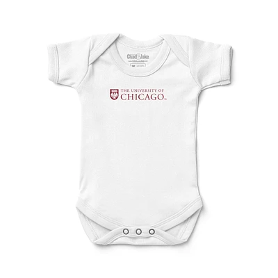 Newborn & Infant Chad Jake White UChicago Maroons Logo Bodysuit