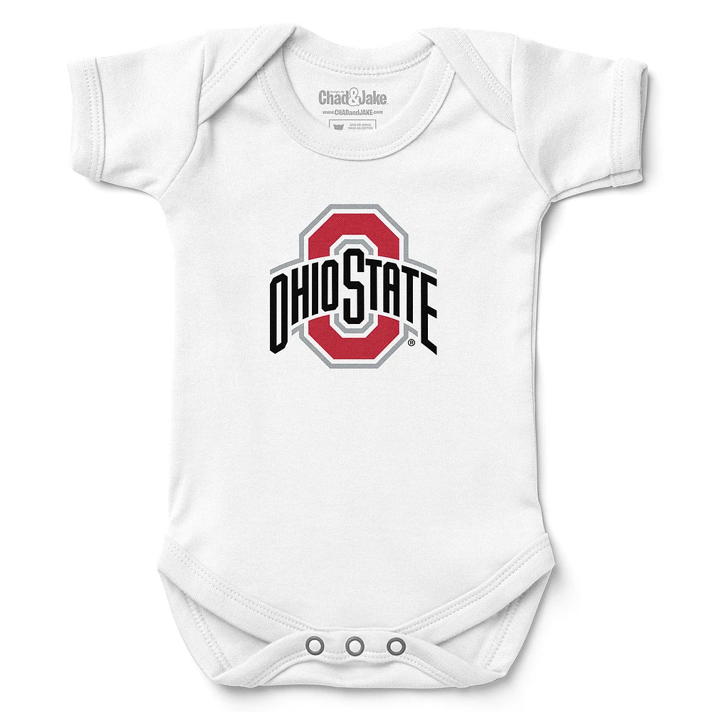 Newborn & Infant Chad Jake White Ohio State Buckeyes Logo Bodysuit