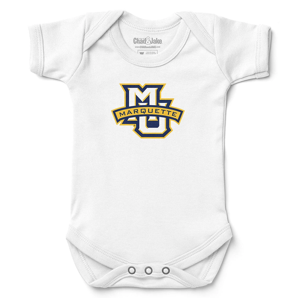 Newborn & Infant Chad Jake White Marquette Golden Eagles Logo Bodysuit