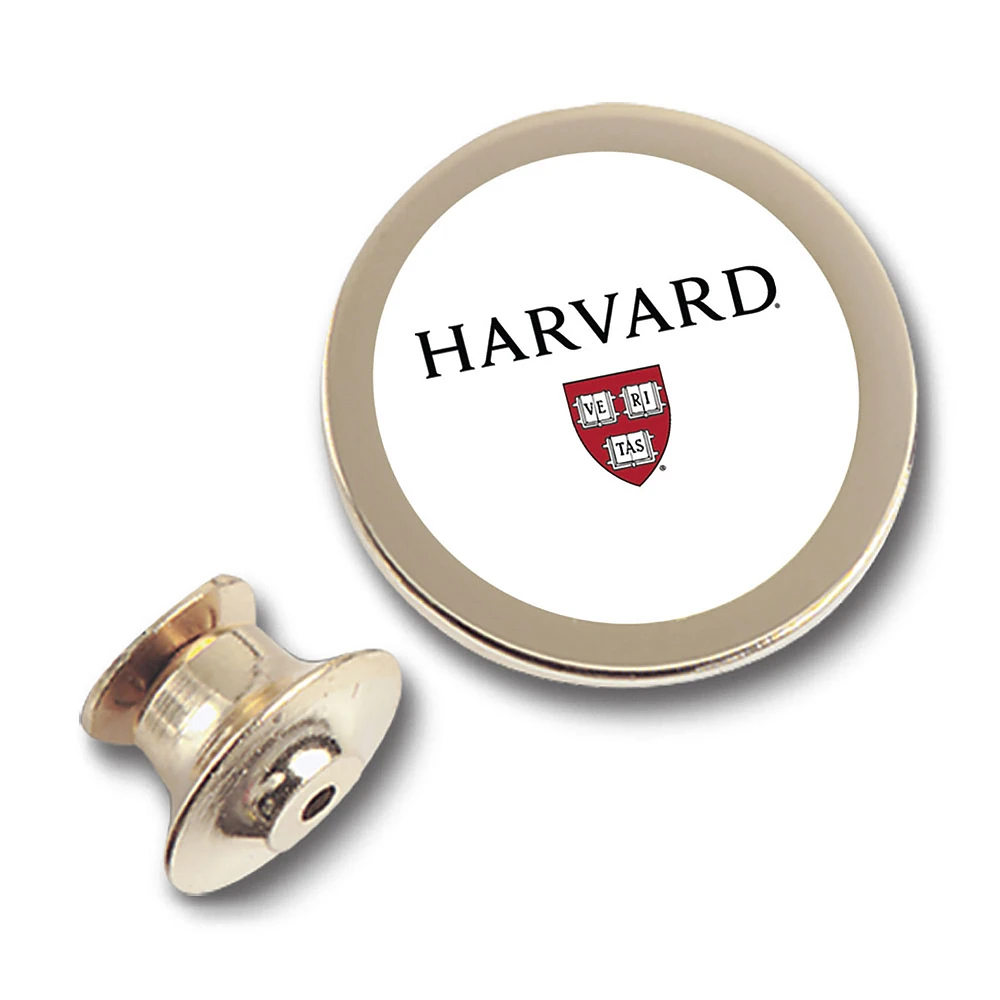 Gold Harvard Crimson Lapel Pin