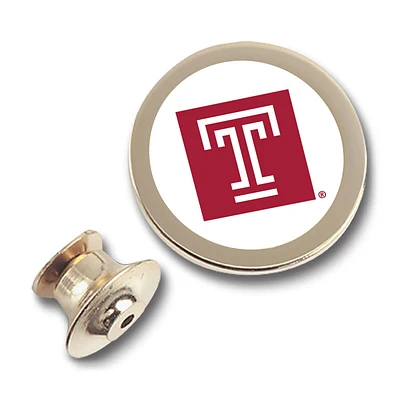Gold Temple Owls Lapel Pin