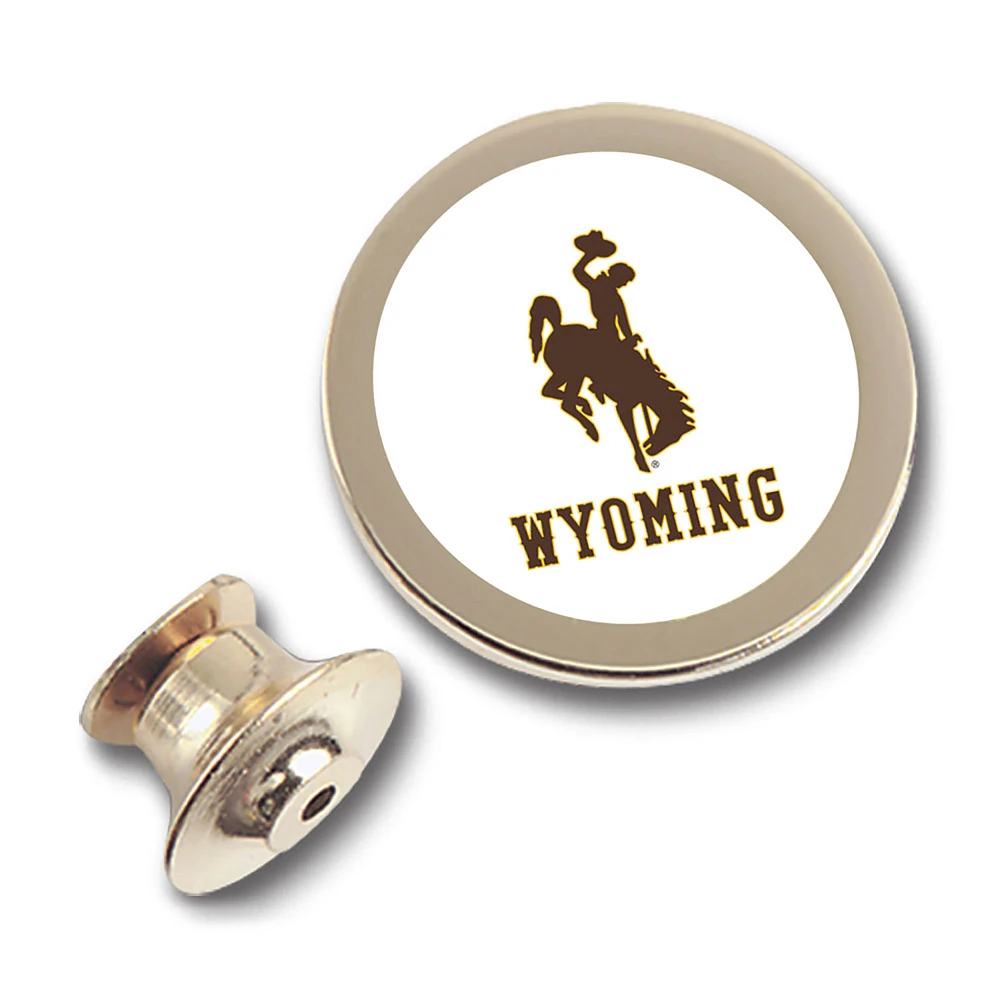 Gold Wyoming Cowboys Lapel Pin