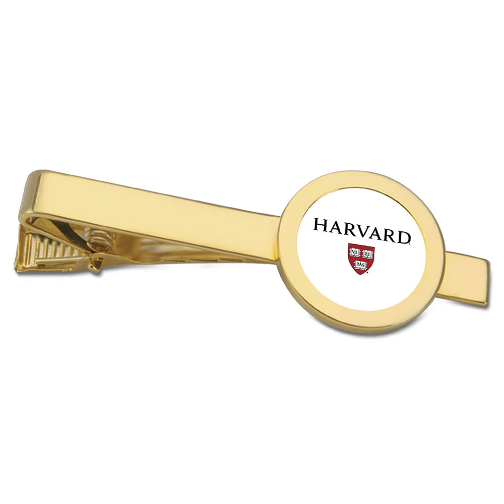 Gold Harvard Crimson Tie Bar