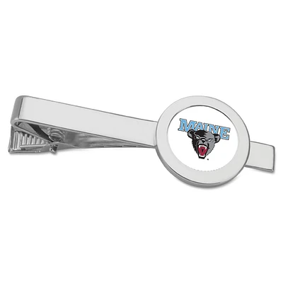 Silver Maine Black Bears Tie Bar
