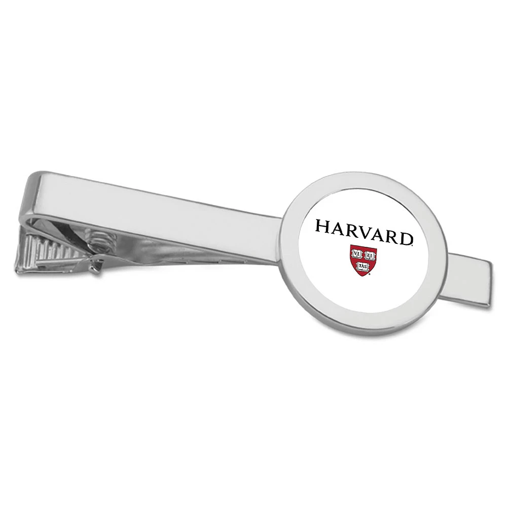 Silver Harvard Crimson Tie Bar