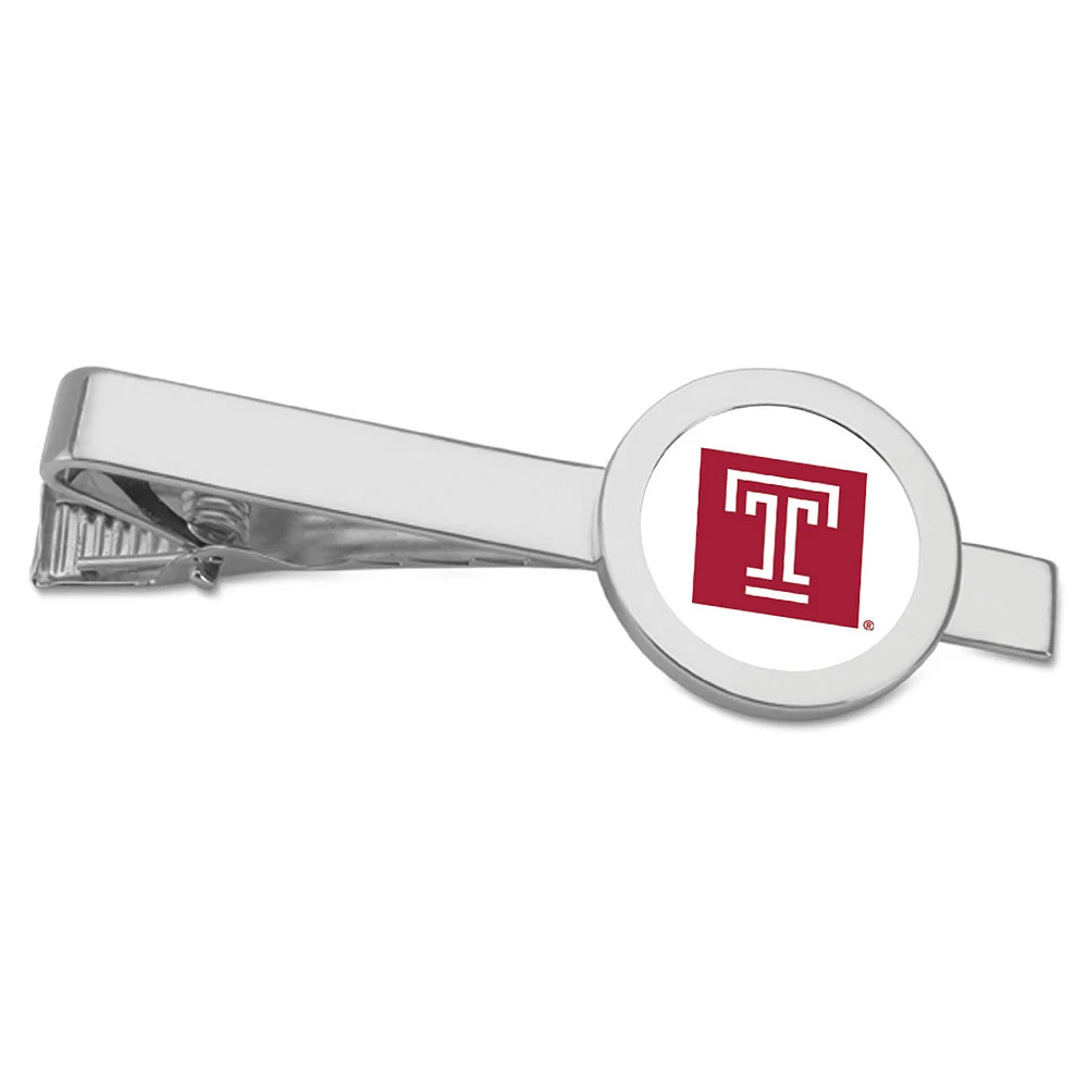 Silver Temple Owls Tie Bar