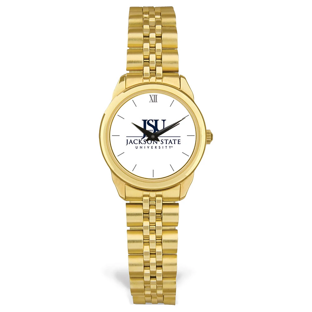 Women's Gold Jackson State Tigers Rolled Link Watch