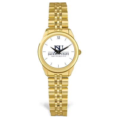 Women's Gold Jackson State Tigers Rolled Link Watch