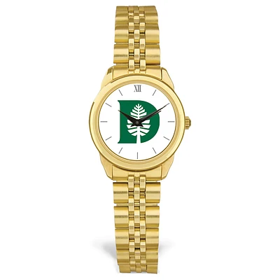 Women's Gold Dartmouth Big Green Rolled Link Watch
