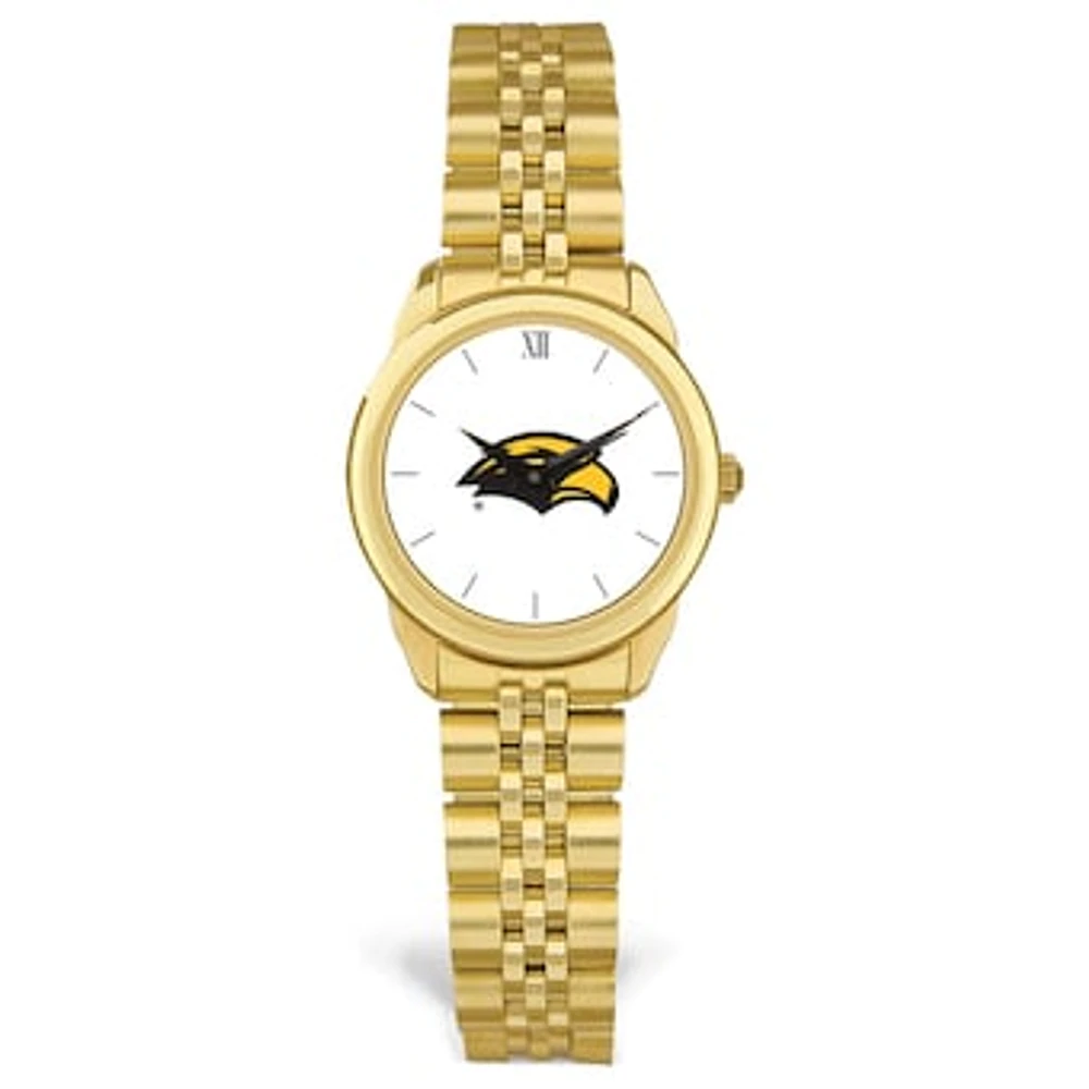 Women's Gold Southern Miss Golden Eagles Rolled Link Watch