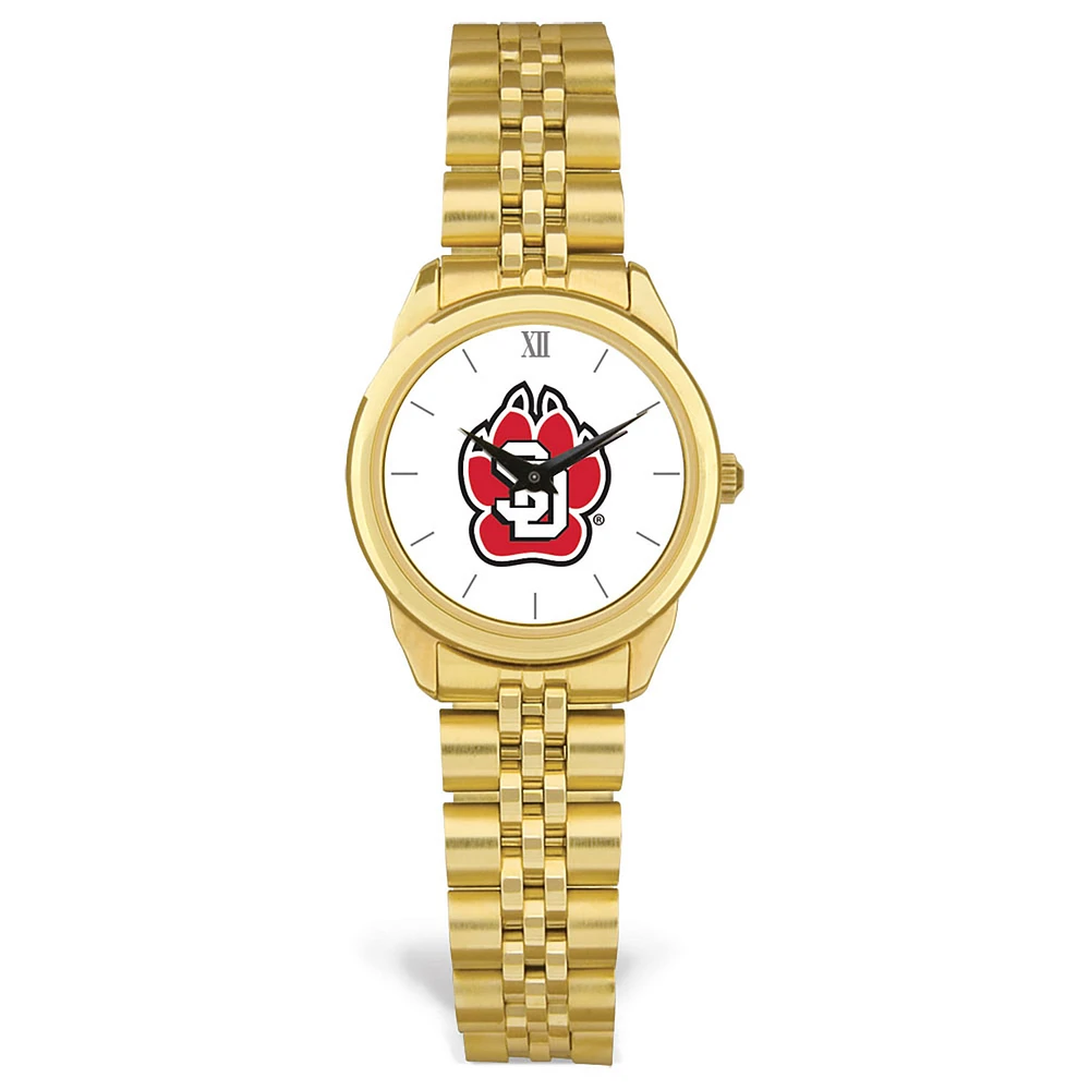 Women's Gold South Dakota Coyotes Rolled Link Watch