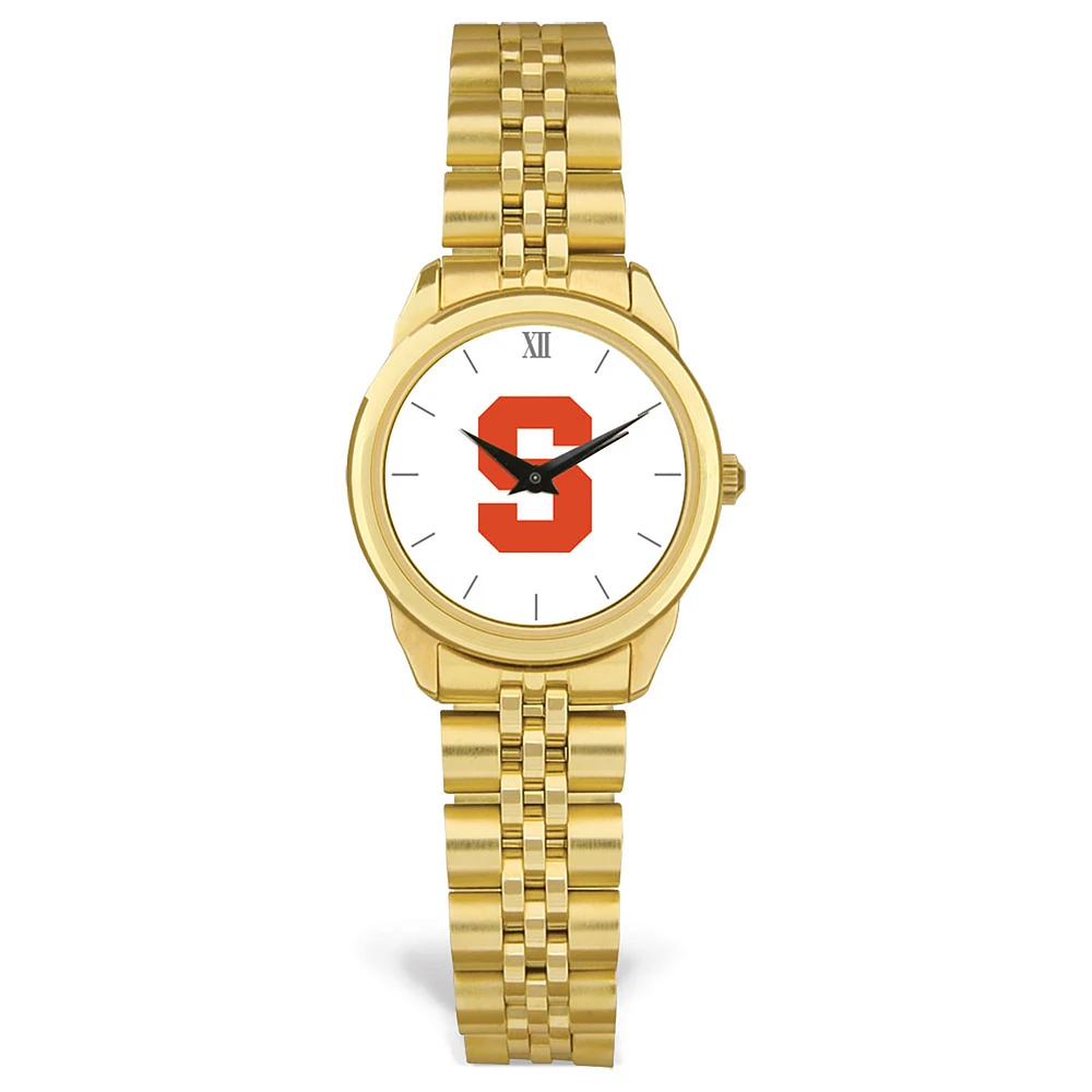 Women's Gold Syracuse Orange Rolled Link Watch