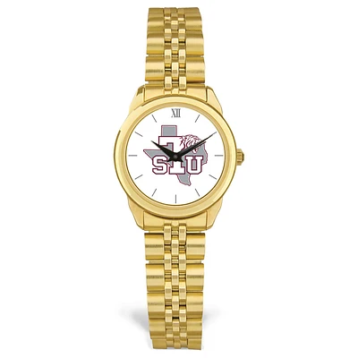 Women's Gold Texas Southern Tigers Rolled Link Watch
