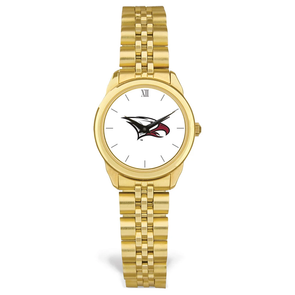 Women's Gold North Carolina Central Eagles Rolled Link Watch