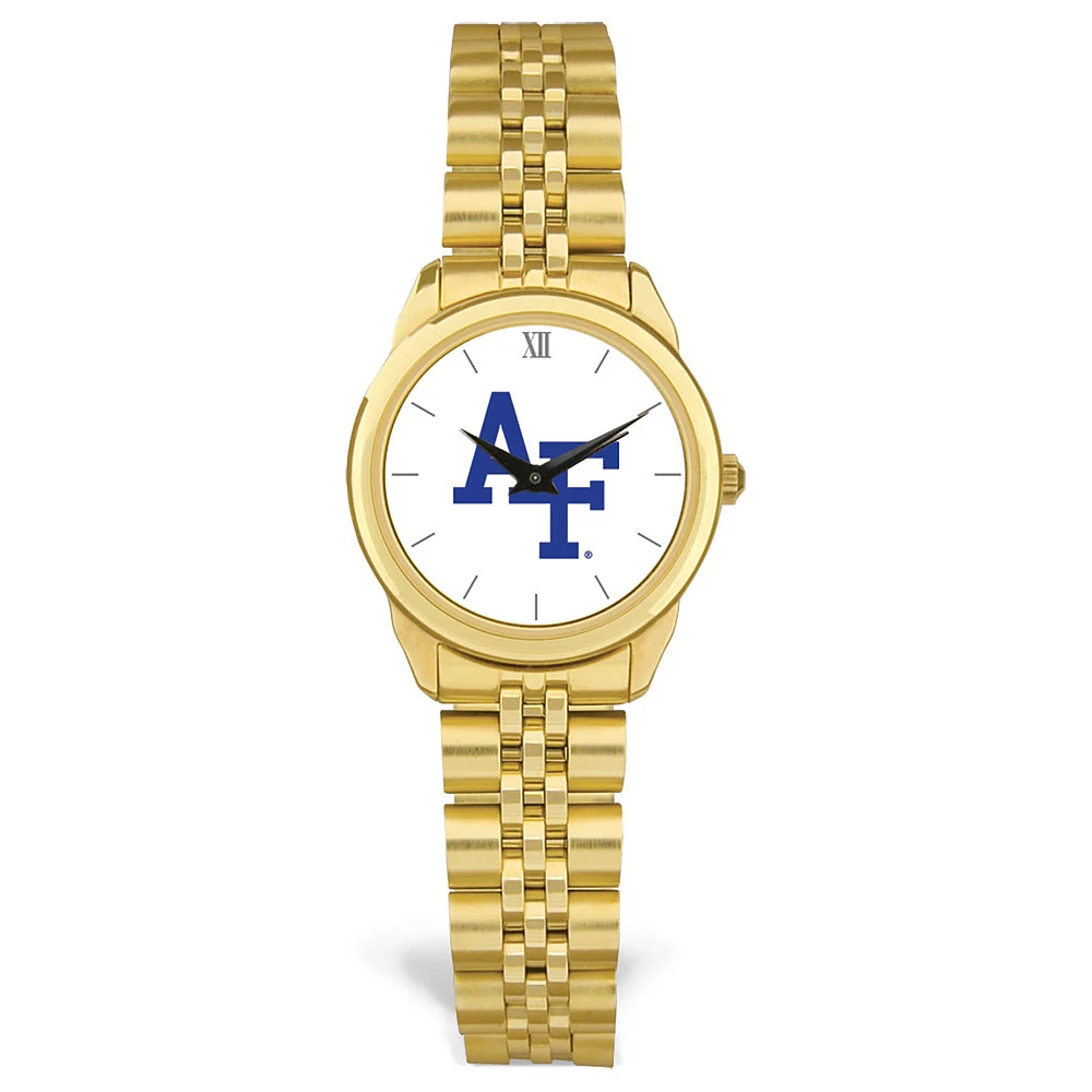 Women's Gold Air Force Falcons Rolled Link Watch