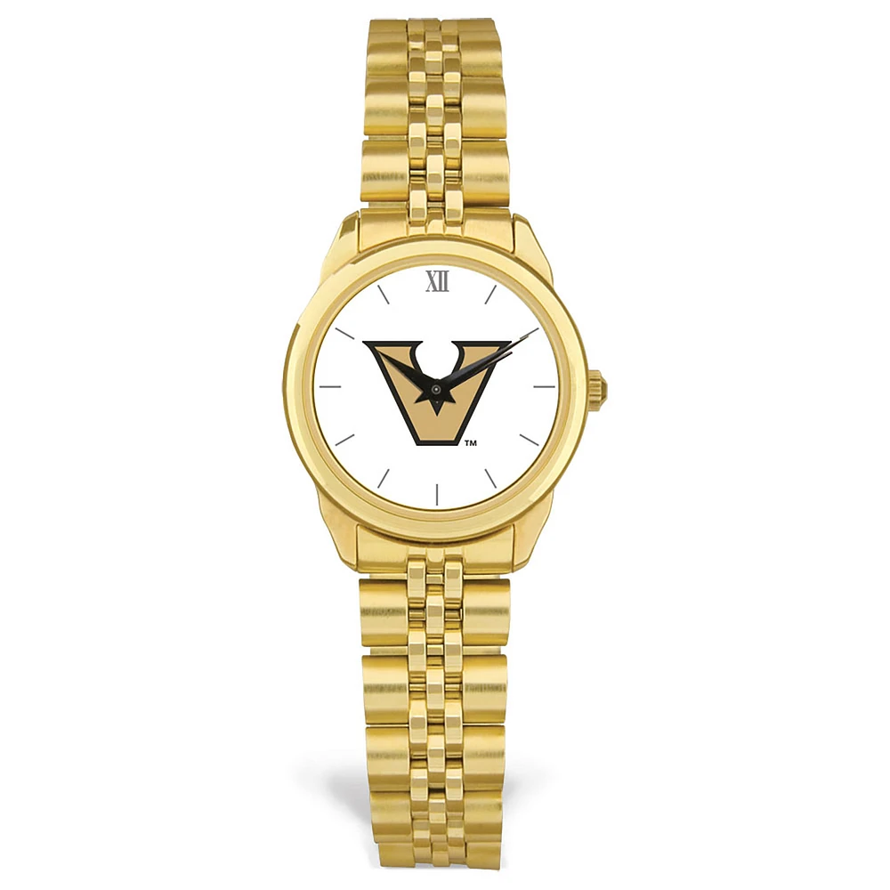 Women's Gold Vanderbilt Commodores Rolled Link Watch