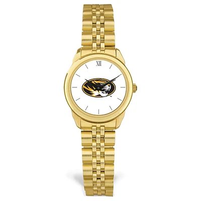 Women's Gold Missouri Tigers Rolled Link Watch