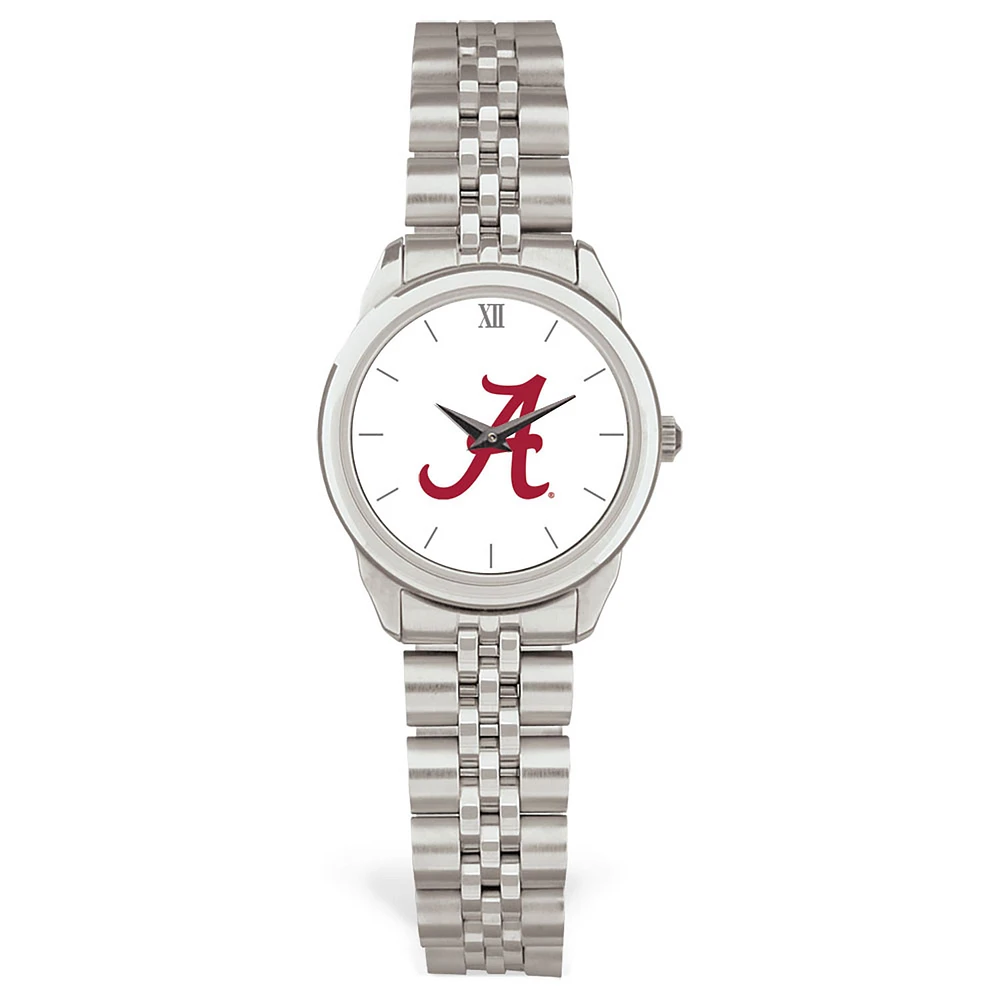Women's Silver Alabama Crimson Tide Rolled Link Watch