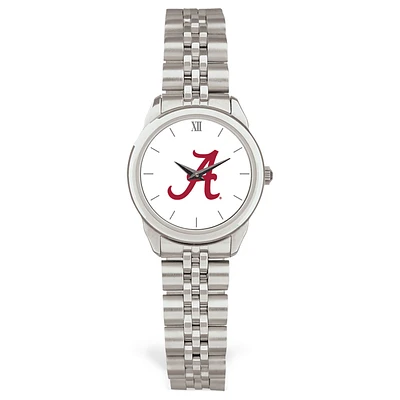 Women's Silver Alabama Crimson Tide Rolled Link Watch
