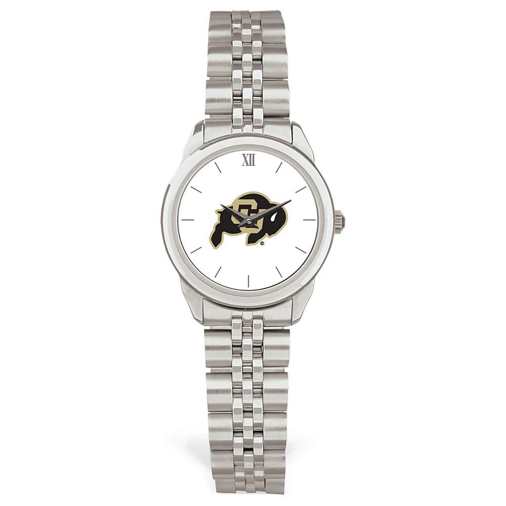 Women's Silver Colorado Buffaloes Rolled Link Watch