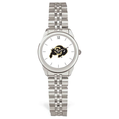Women's Silver Colorado Buffaloes Rolled Link Watch