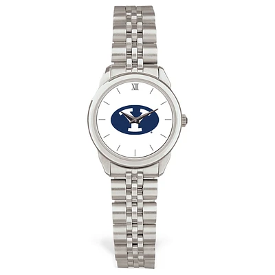 Women's Silver BYU Cougars Rolled Link Watch