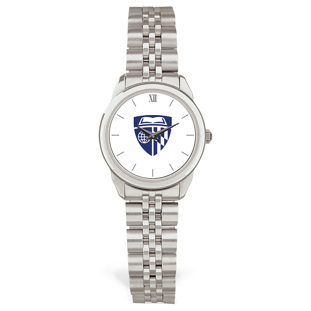 Women's Silver Johns Hopkins Blue Jays Rolled Link Watch