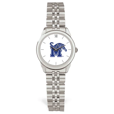 Women's Silver Memphis Tigers Rolled Link Watch