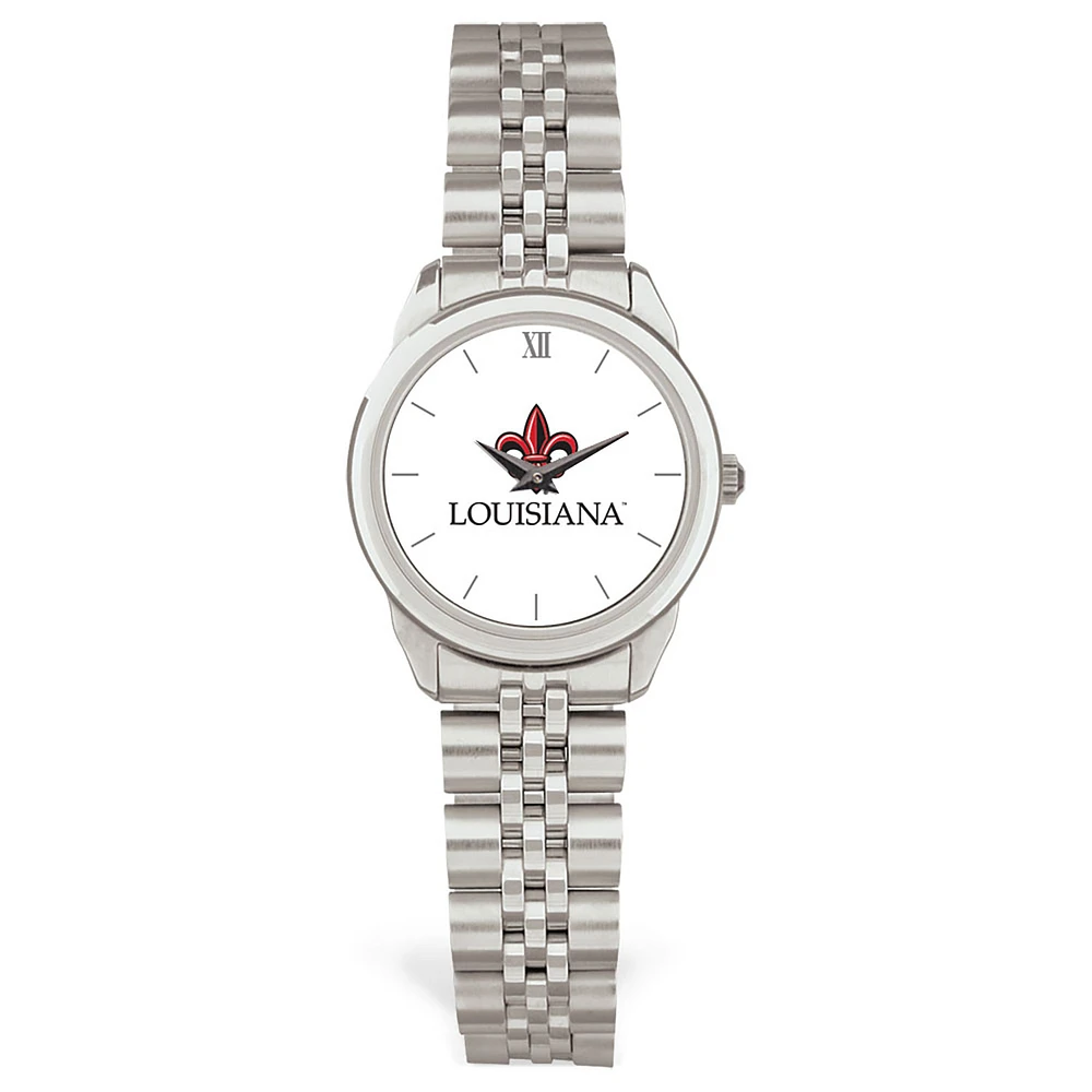 Women's Silver Louisiana Ragin' Cajuns Rolled Link Watch