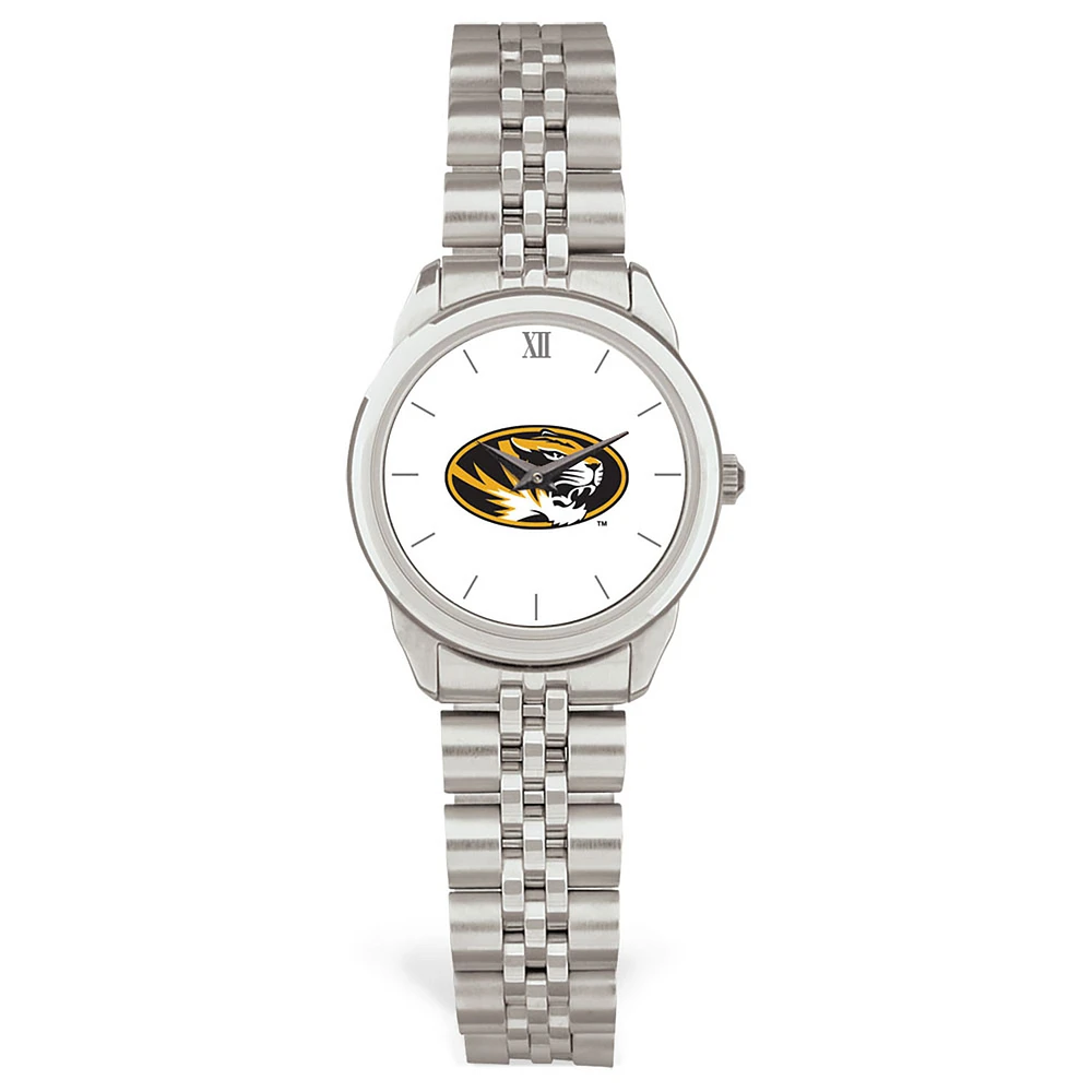 Women's Silver Missouri Tigers Rolled Link Watch
