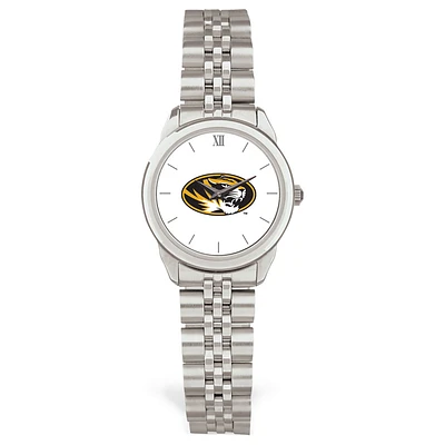 Women's Silver Missouri Tigers Rolled Link Watch