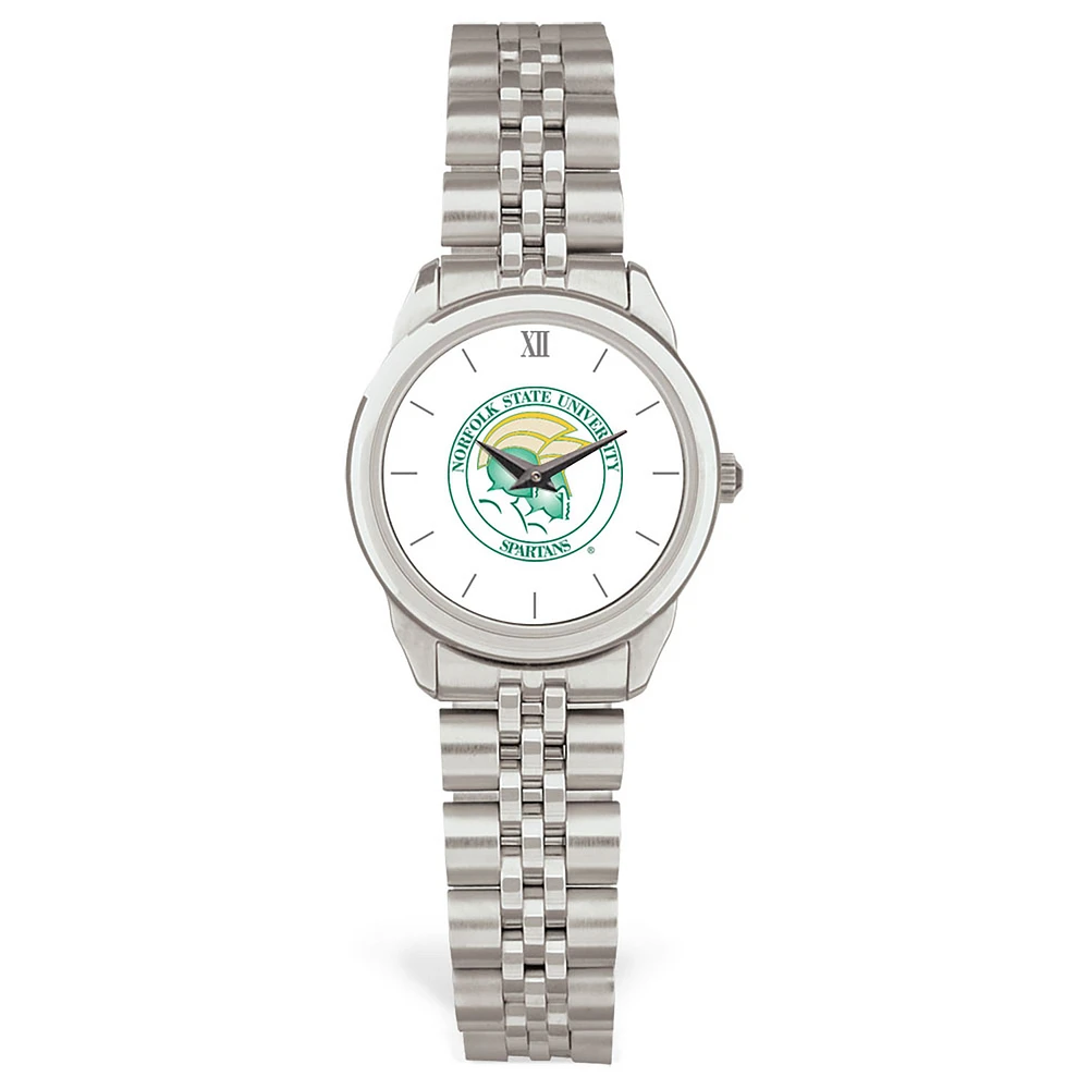 Women's Silver Norfolk State Spartans Rolled Link Watch