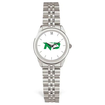 Women's Silver North Dakota Rolled Link Watch