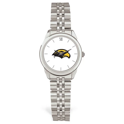 Women's Silver Southern Miss Golden Eagles Rolled Link Watch