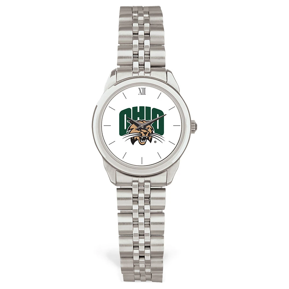 Women's Silver Ohio Bobcats Rolled Link Watch