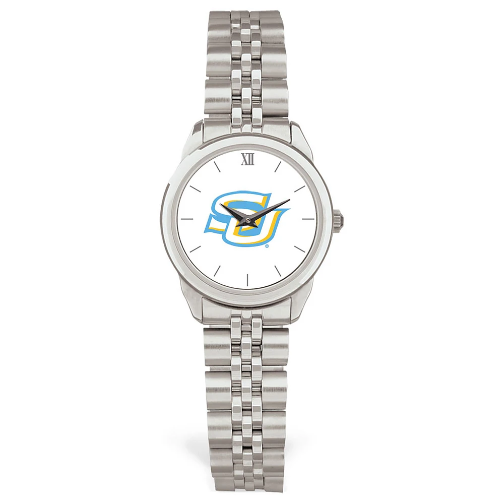 Women's Silver Southern University Jaguars Rolled Link Watch