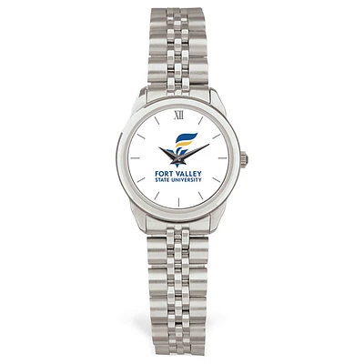 Women's Silver Fort Valley State Wildcats Rolled Link Watch