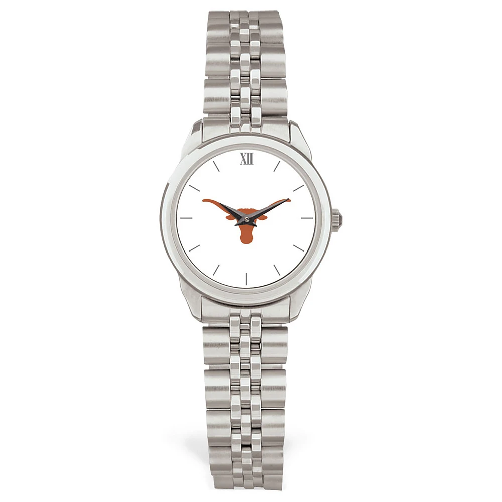 Women's Silver Texas Longhorns Rolled Link Watch