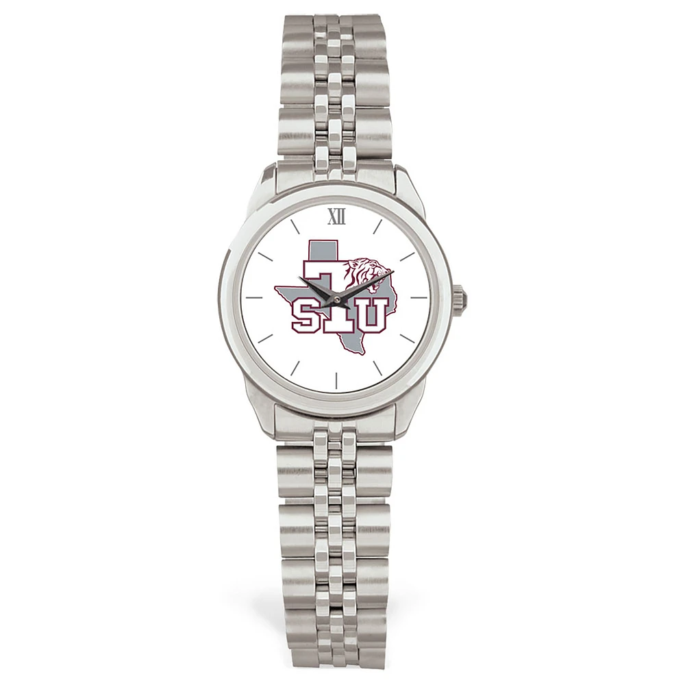 Women's Silver Texas Southern Tigers Rolled Link Watch