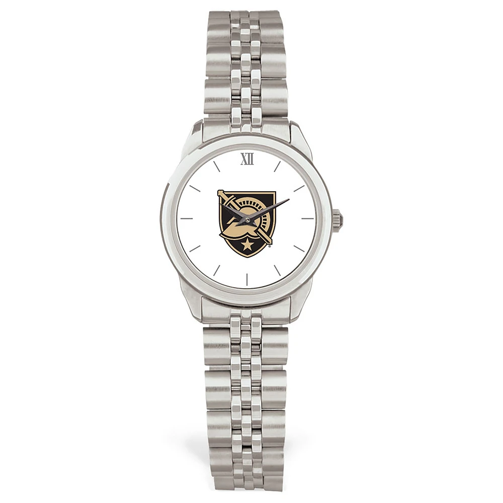 Women's Silver Army Black Knights Rolled Link Watch