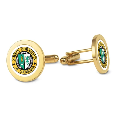 Gold Xavier University of Louisiana Gold Rush Cufflinks
