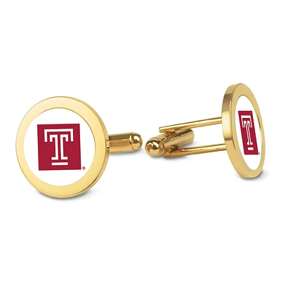 Gold Temple Owls Cufflinks