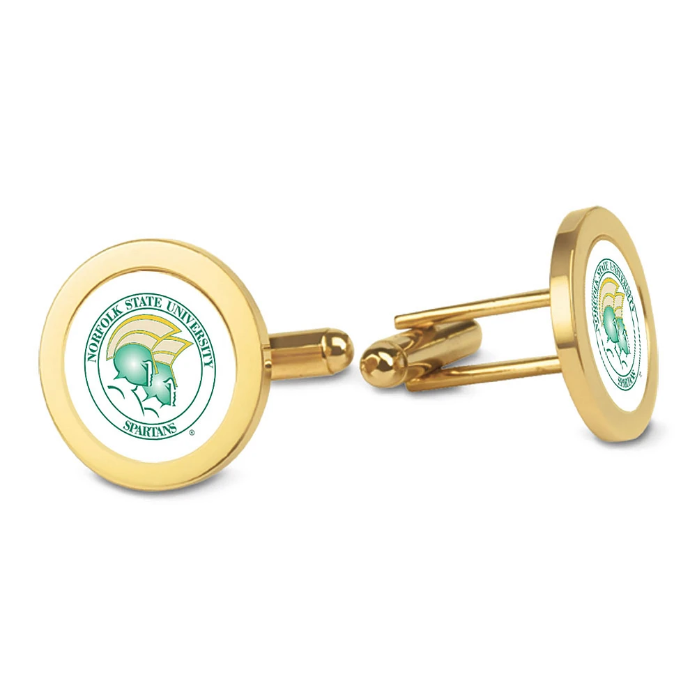 Gold Norfolk State Spartans Cufflinks