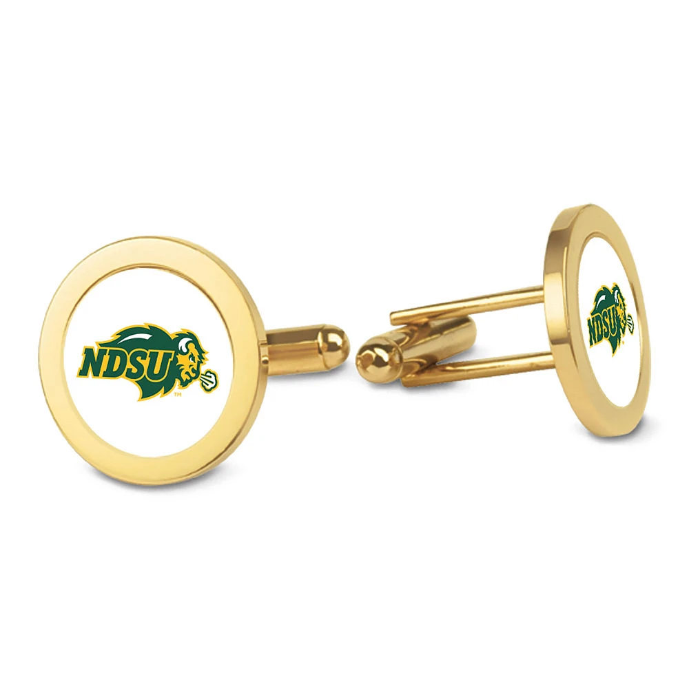 Gold NDSU Bison Cufflinks